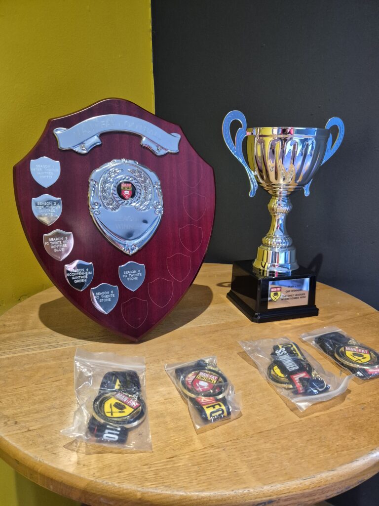 The MAN v FAT Aintree silverware